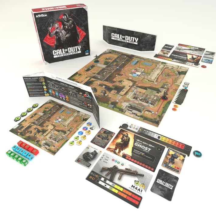 Call of Duty board game and pieces