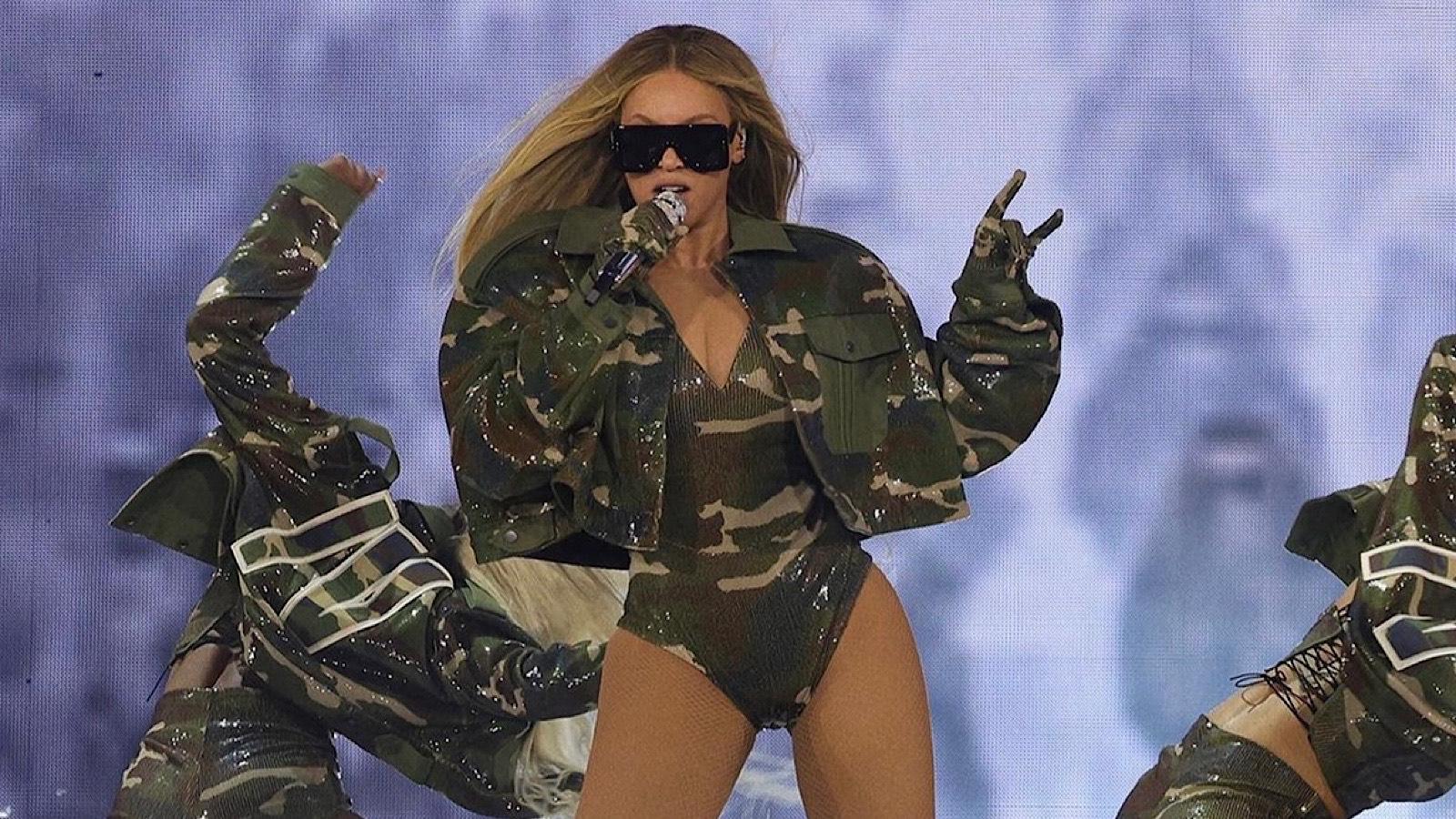 Beyonce rocks the 'no trouser' trend while on her 2023 Renaissance tour.
