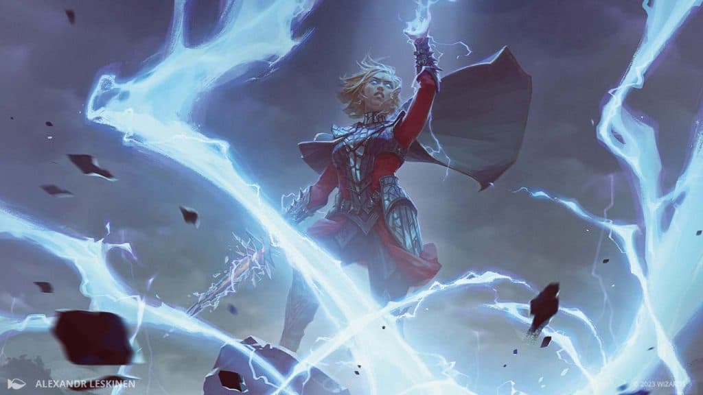 Wilds of Eldraine story part 1 - Rowan Kenrith summons lightning
