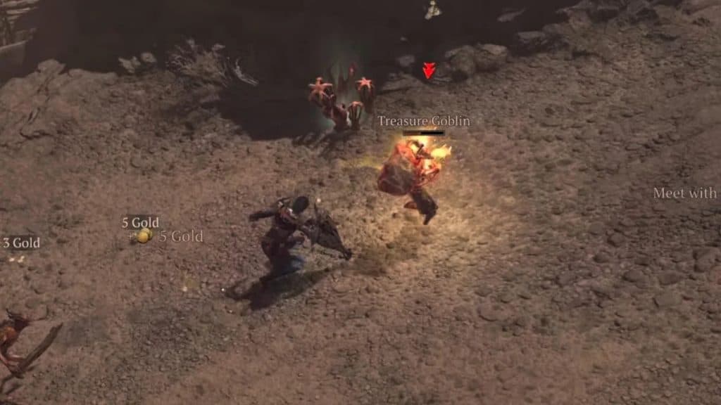 Diablo 4 Treasure Goblin in Dungeon