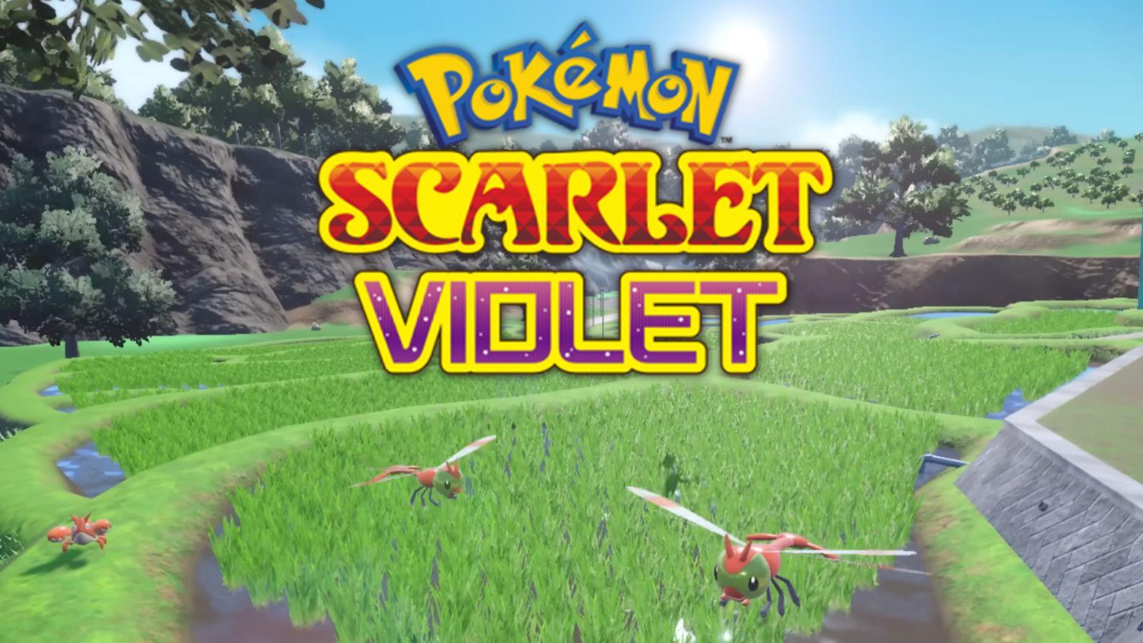 pokemon scarlet violet field with yanma