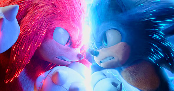 A still of Sonic and Knuckles in Sonic the Hedgehog 2, one of the best video game movies