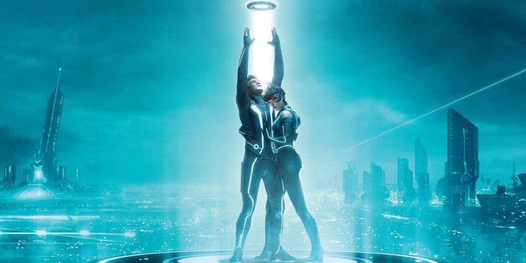 A still from Tron: Legacy, the best video game movie