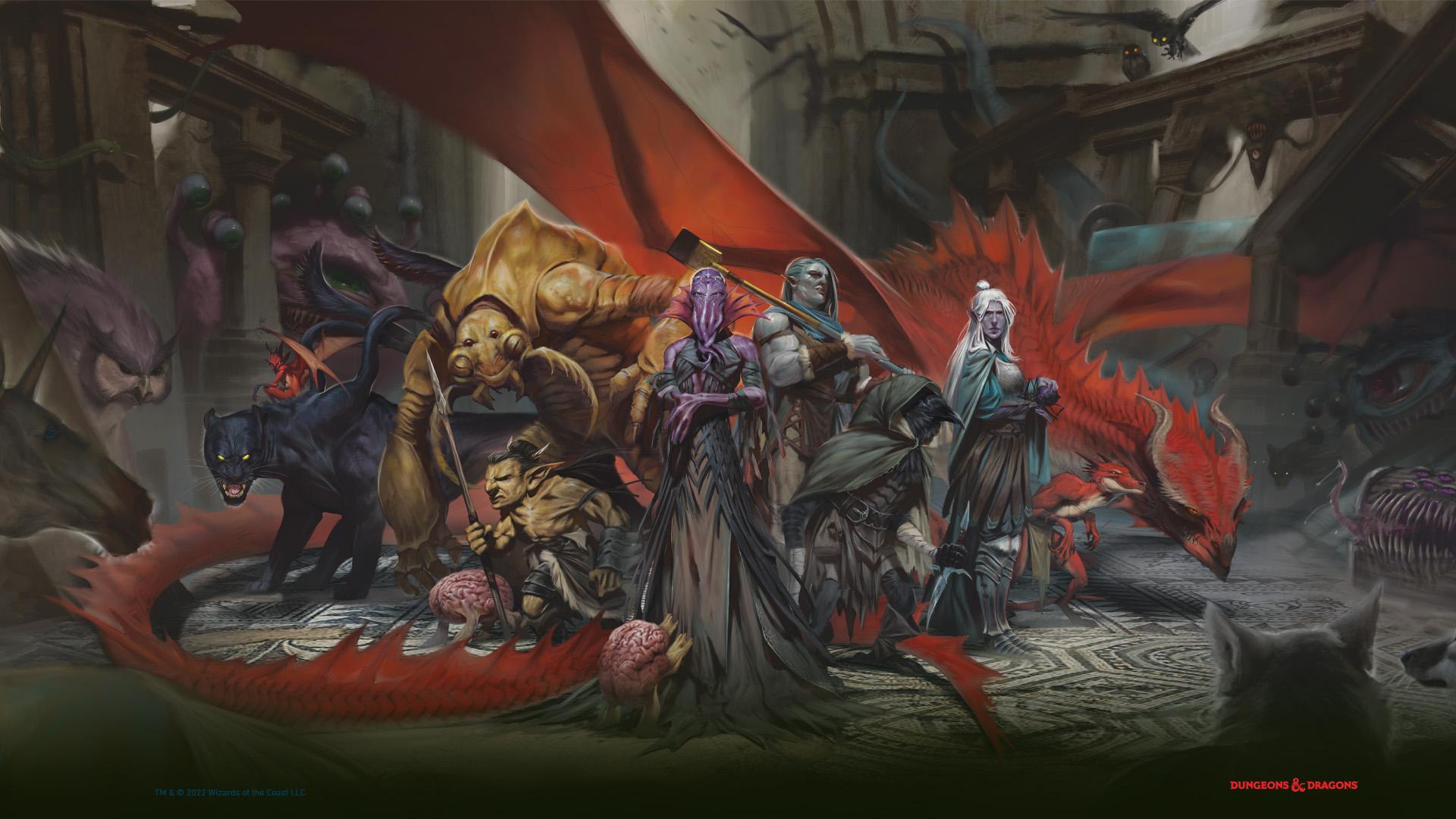 Baldur's Gate 3 and D&D image - A group of villains cluster together