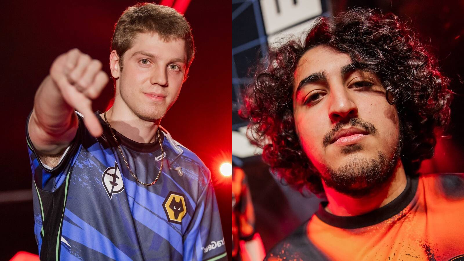 Demon1 and Fnatic Alfajer side by side at Valorant Champions