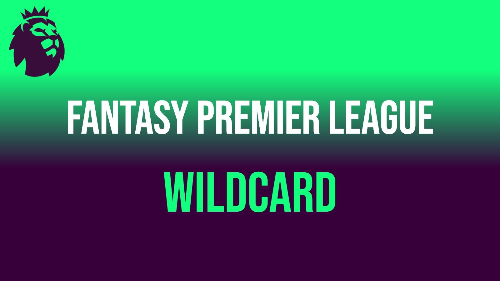 Fantasy premier League wildcard with Premier League lion logo in top left corner