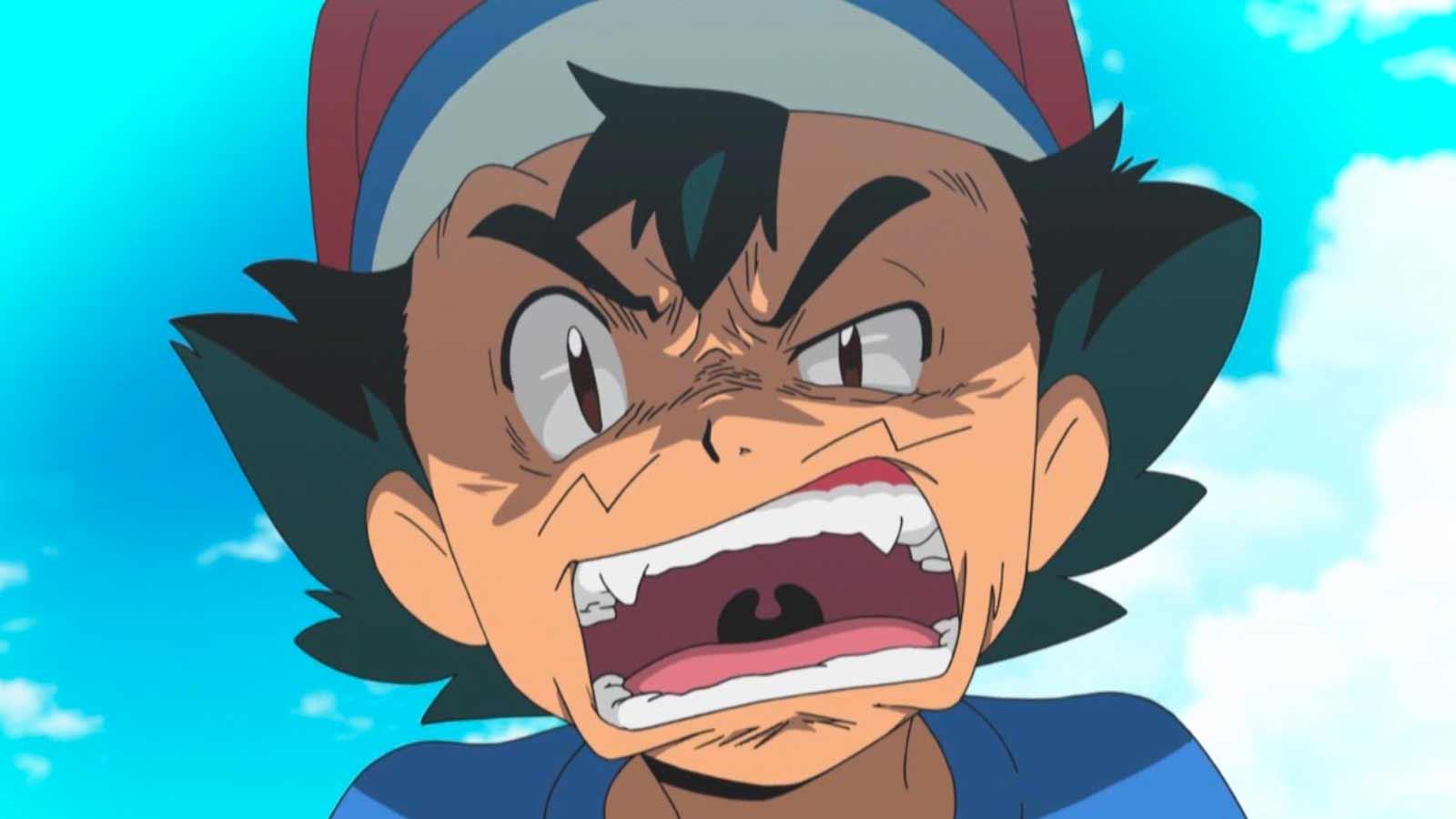 Ash Ketchum angry at Pokemon