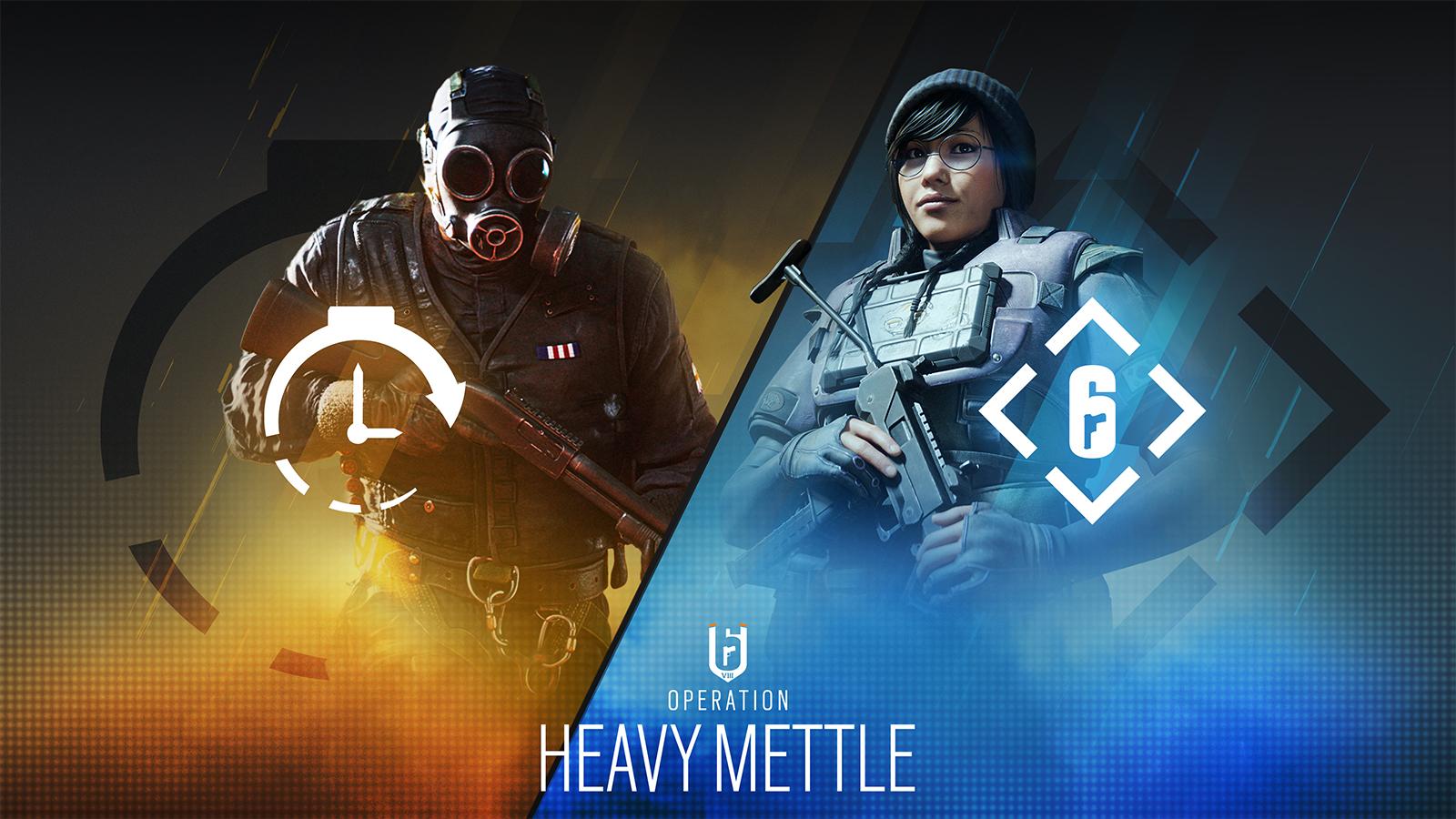 an image of Rainbow Six Siege Operation Heavy Mettle, Thatcher on the left, and Dokkaebi on the right
