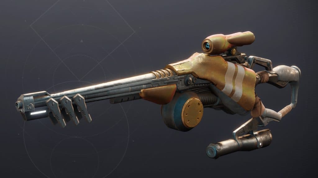 The Exotic Arc linear fusion rifle The Queenbreaker in Destiny 2.