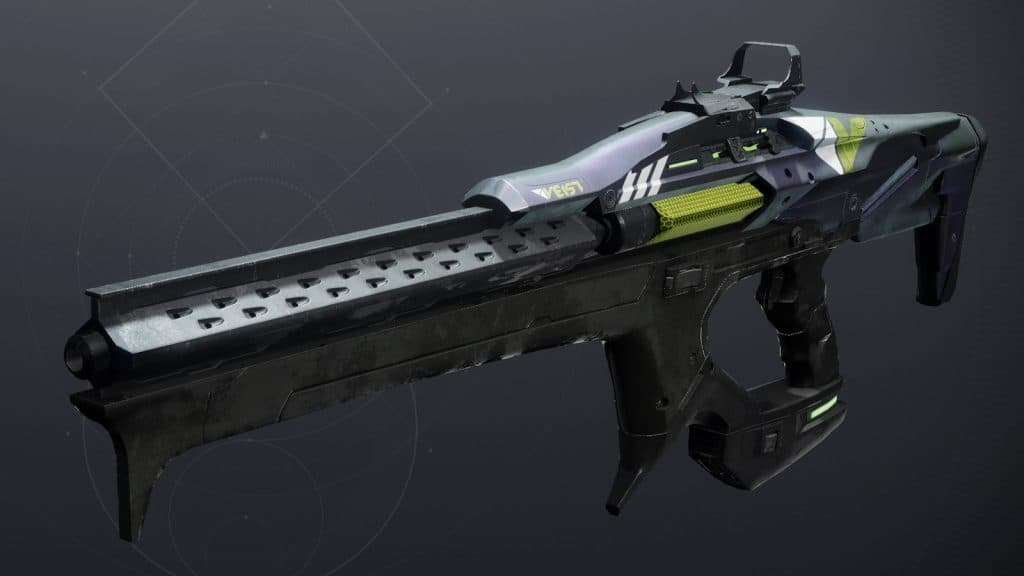 The legendary void linear fusion rifle Taipan-4fr in Destiny 2.