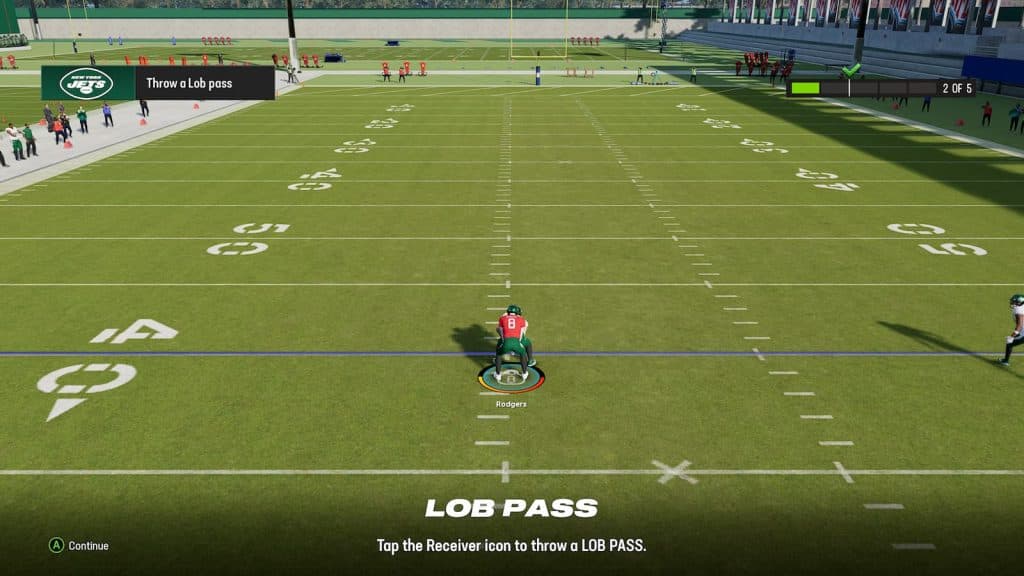Lob Pass prompt in Madden 24
