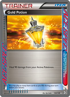 Gold Potion Ace Spec Pokemon card