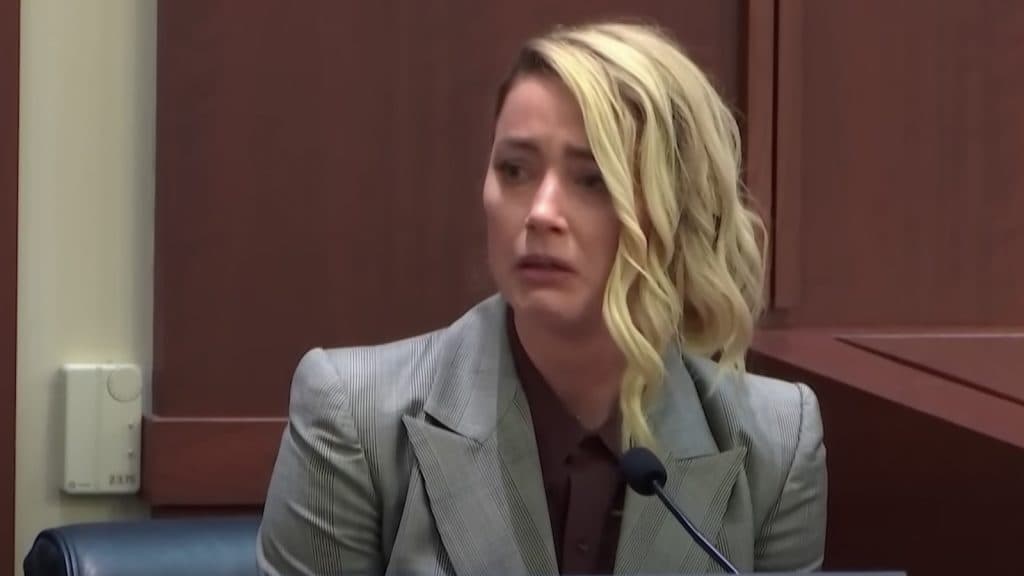 Amber Heard giving testimony at Johnny Depp's defamation trial