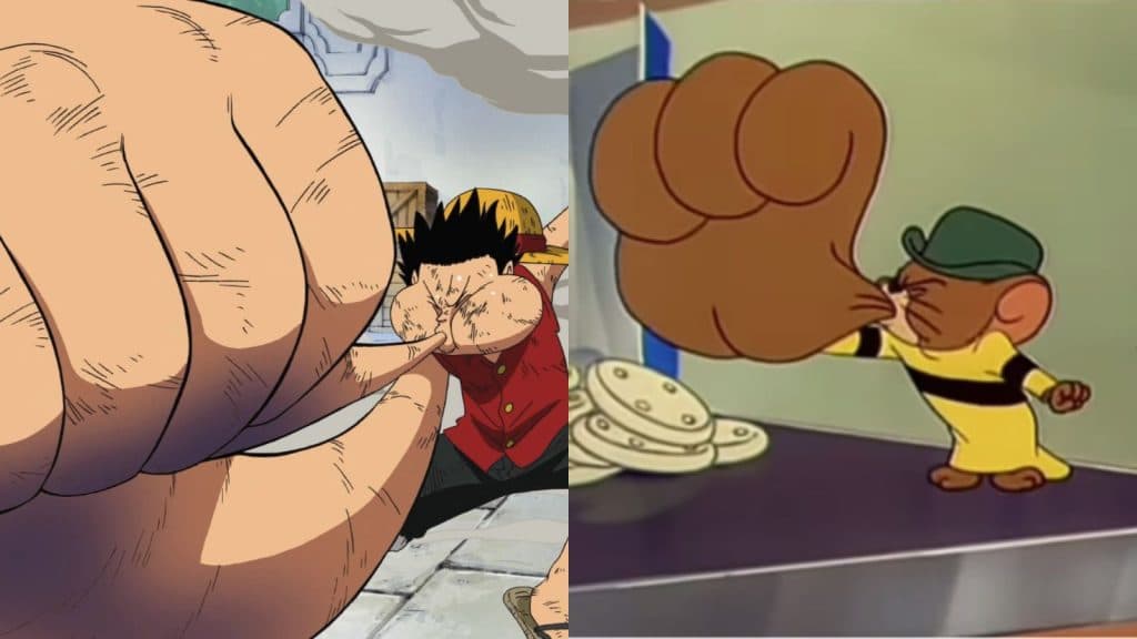 One Piece Gear 3 and Tom & Jerry similarities