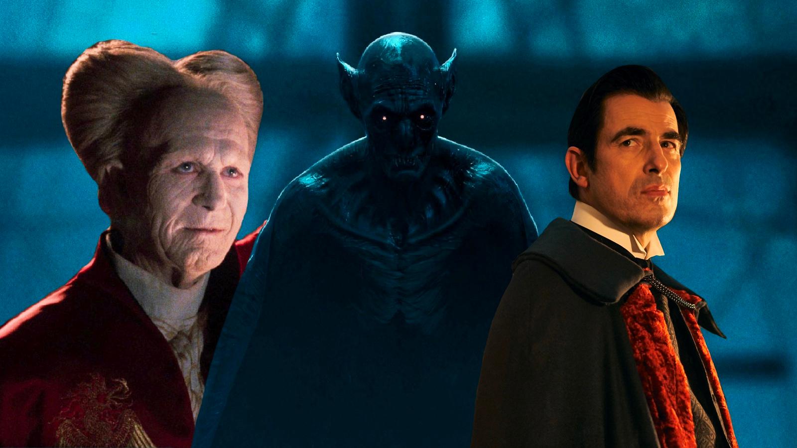 Bram Stoker's Dracula movie 1993, The Last Voyage of the Demeter 2023, and Netflix's Dracula show.
