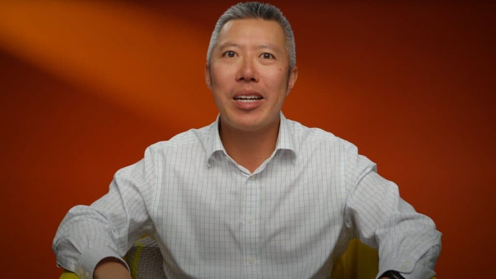 LMG CEO Terren Tong on a Red background