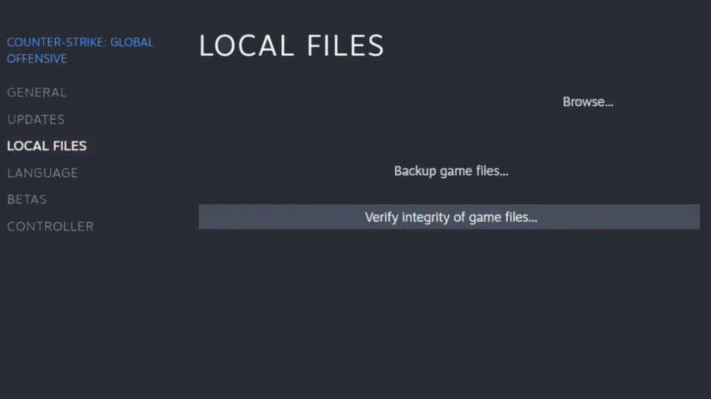 verify integrity of game files in csgo