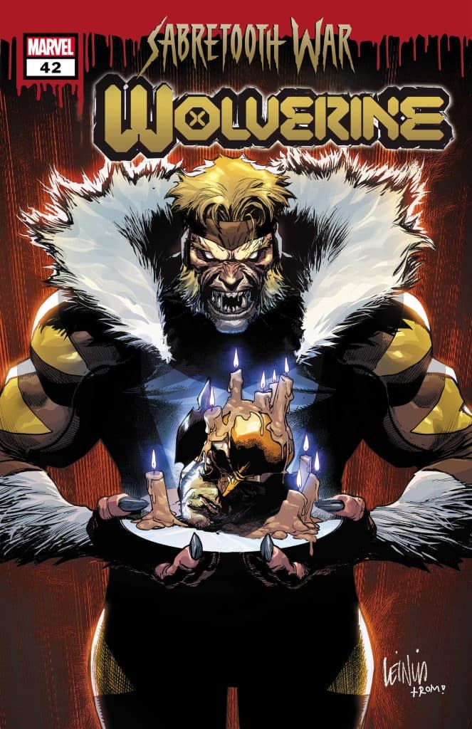 Wolverine and Sabretooth on the cover to Wolverine #42