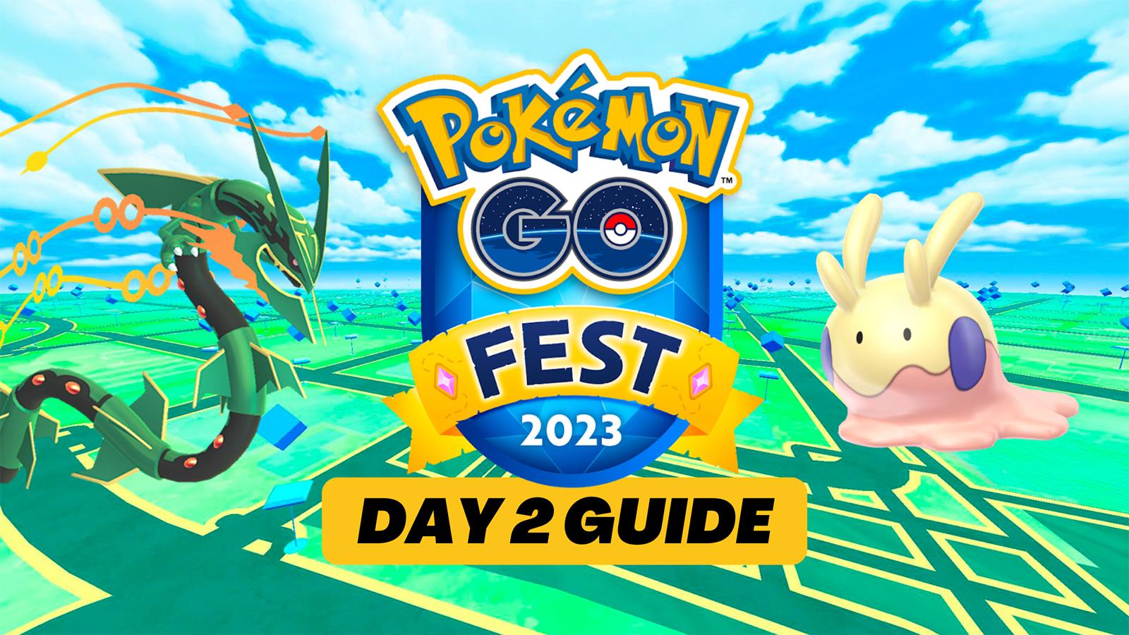 Mega Rayquaza appearing in Pokemon Go Fest 2023 Global Day 2