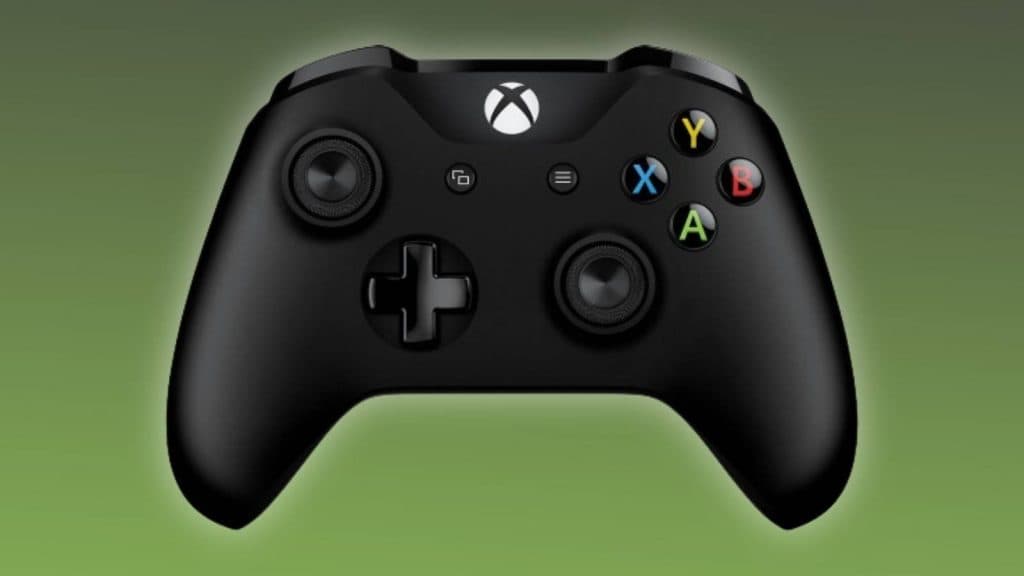 Image of the Xbox Wireless controller on a green background.
