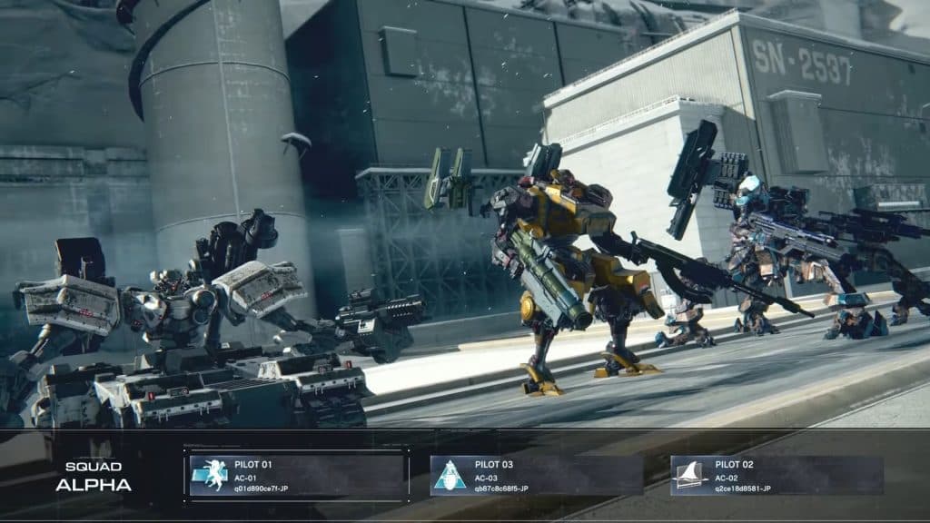 Zrzut ekranu z prezentacji PvP Team Armored Core 6