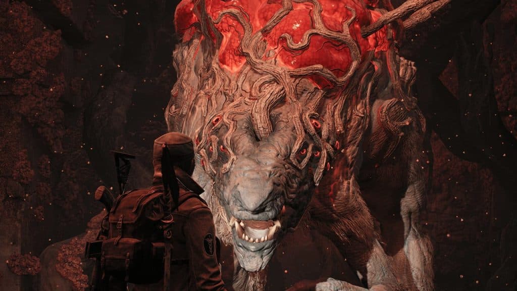A screenshot of the Ravager boss in Remnant 2
