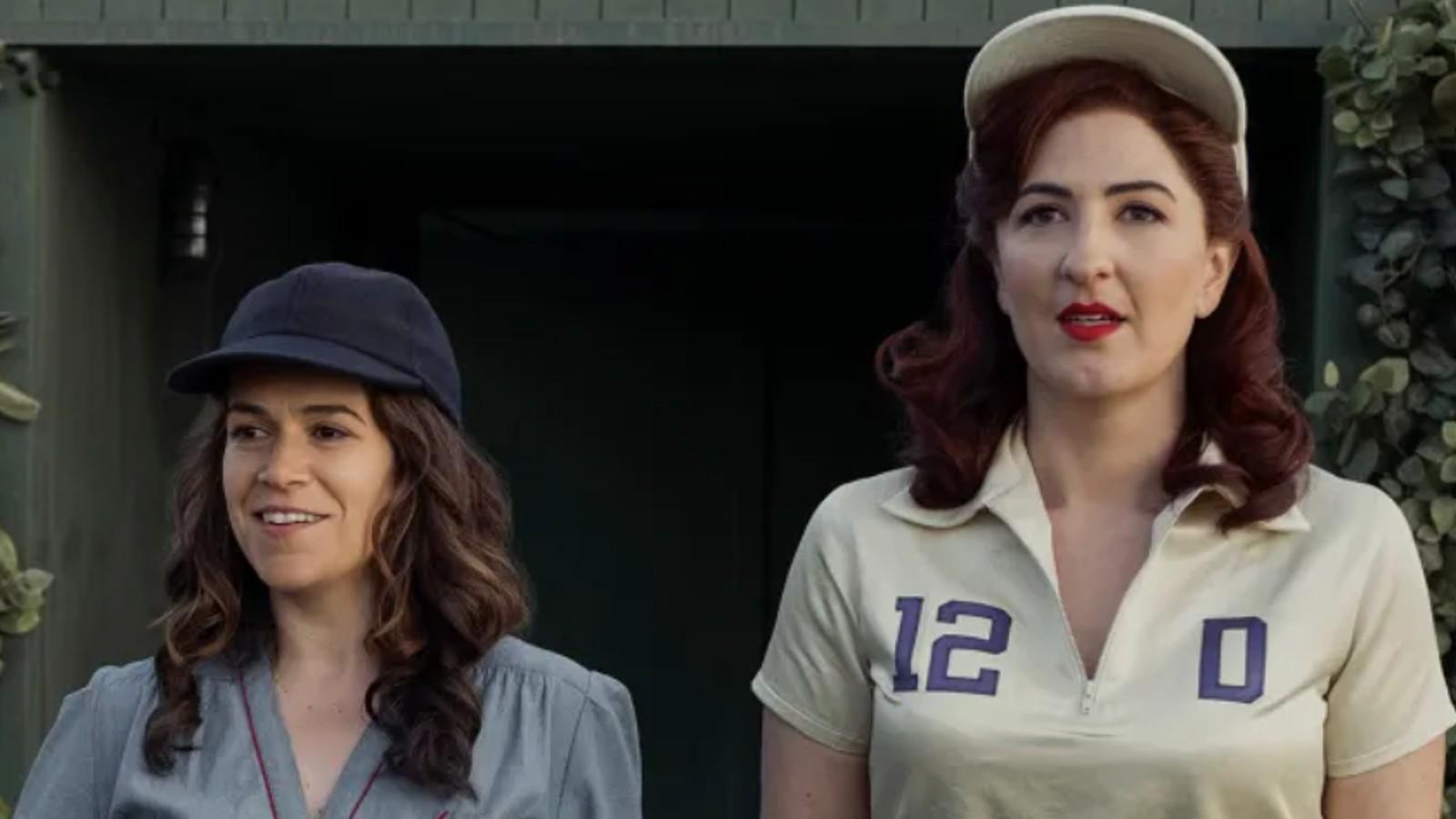 Abbi Jacobson and D'Arcy Carden in A League of Their Own