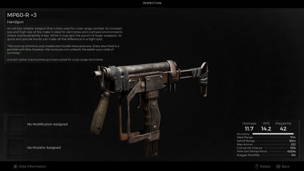 an image of the MP60-R weapon in Remnant 2