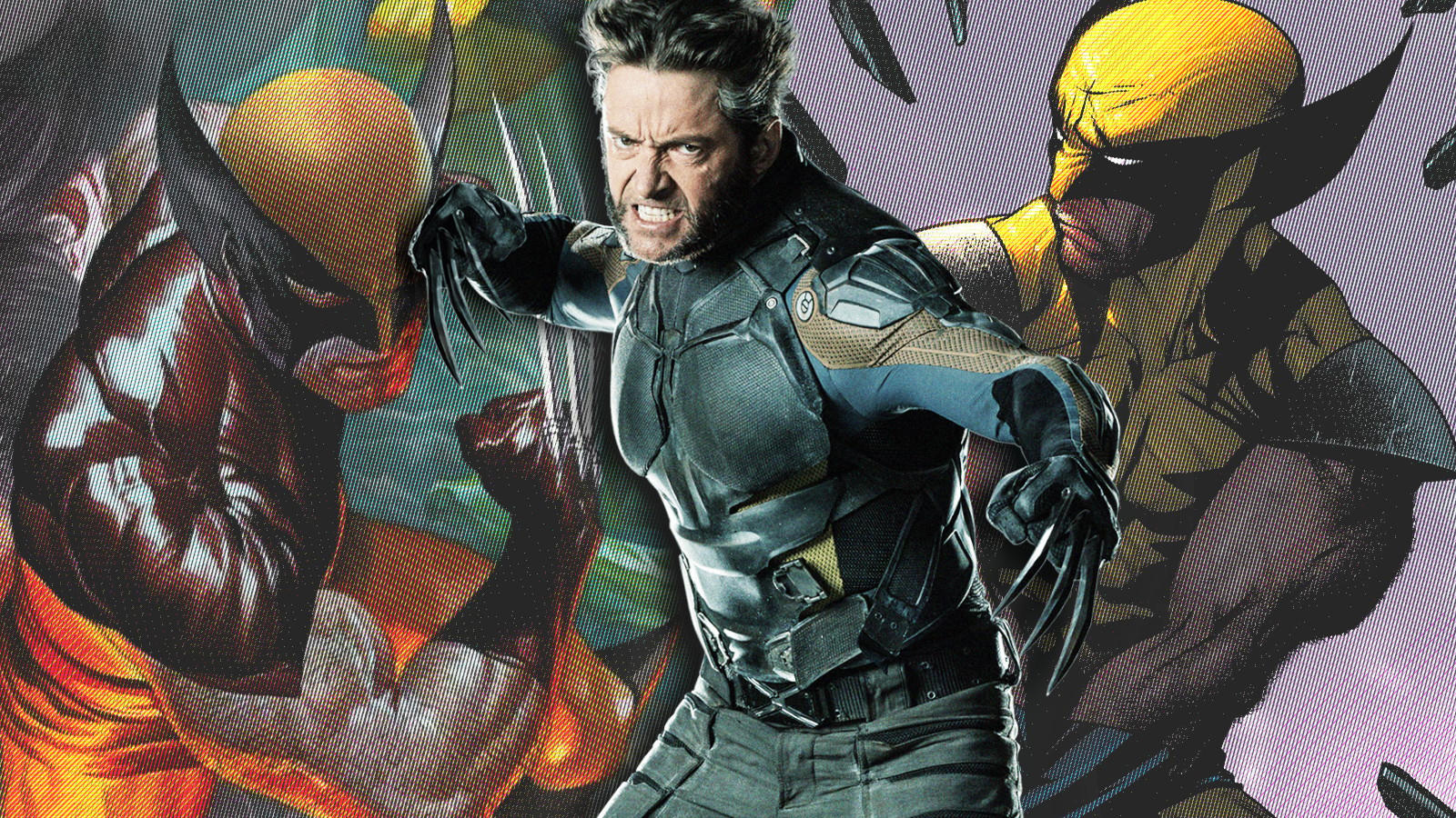 A collage of Wolverine over the years.