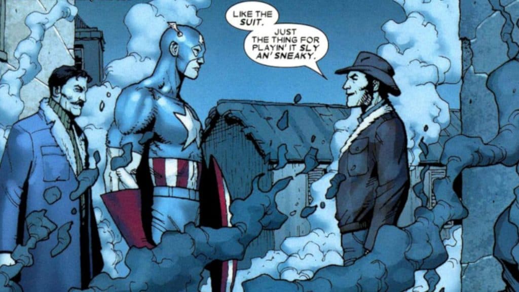 Wolverine meets Captain America during World War II.