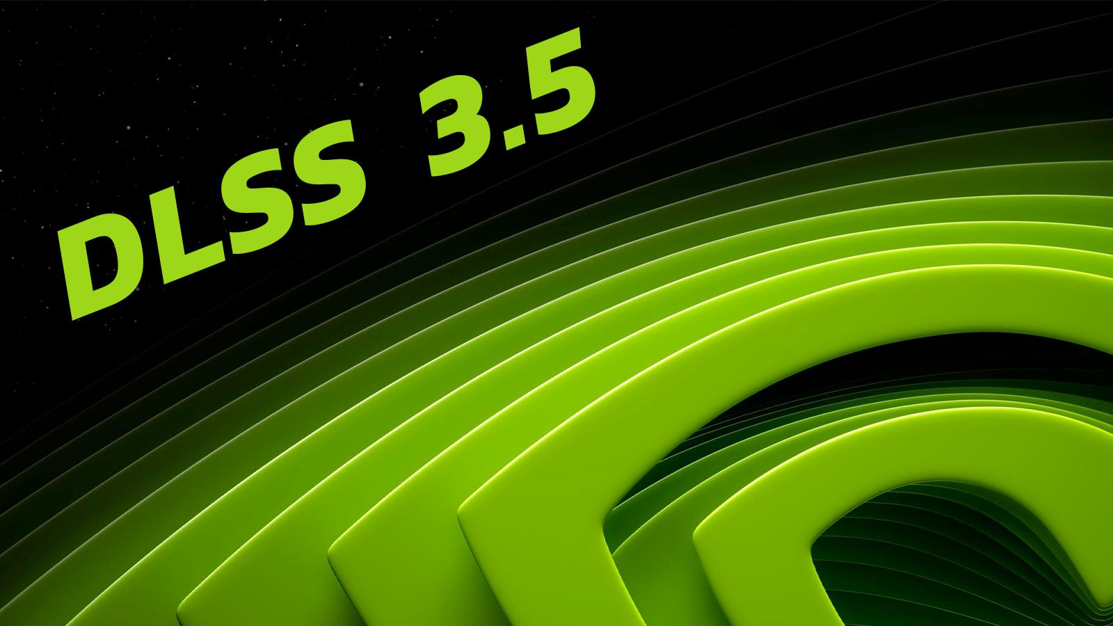 nvidia logo with dlss 3.5 written above