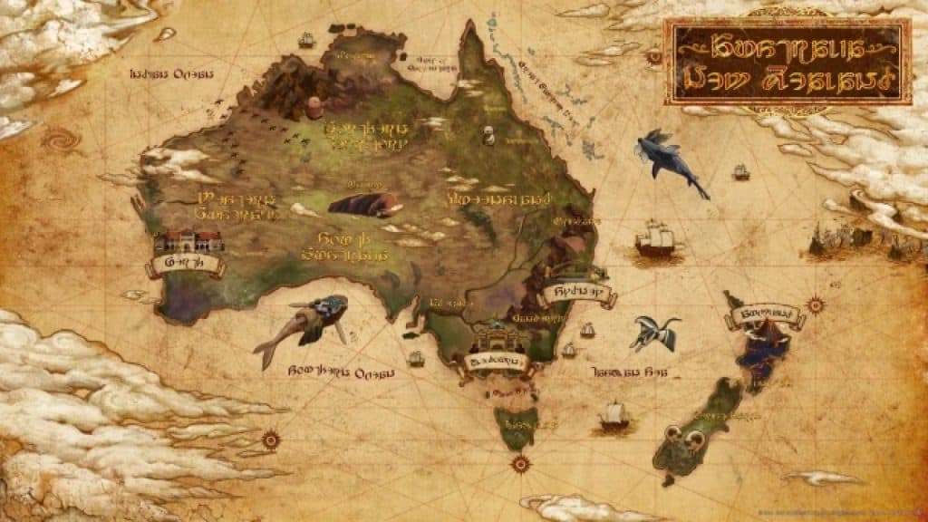 Australia in FFXIV Style Map