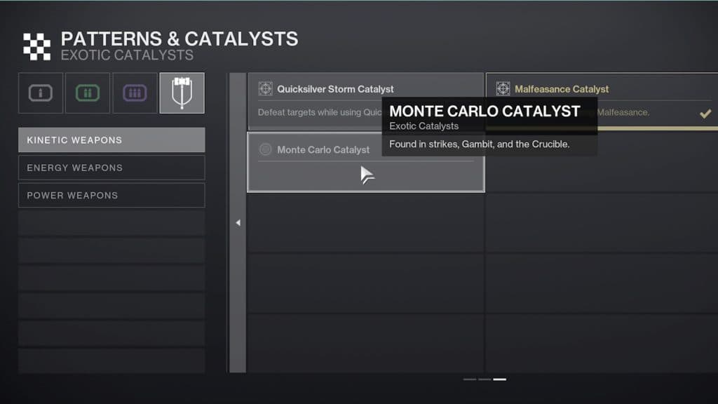 How to get Monte Carlo catalyst in Destiny 2.