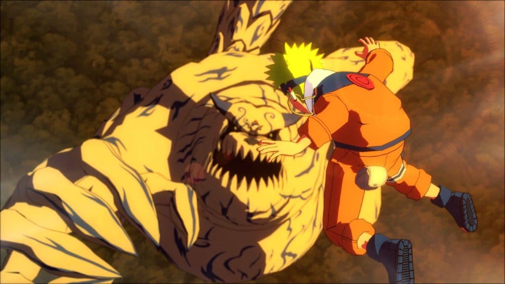 An image of Naruto fighting Gaara in Naruto x Boruto Ultimate Ninja Storm Connections.