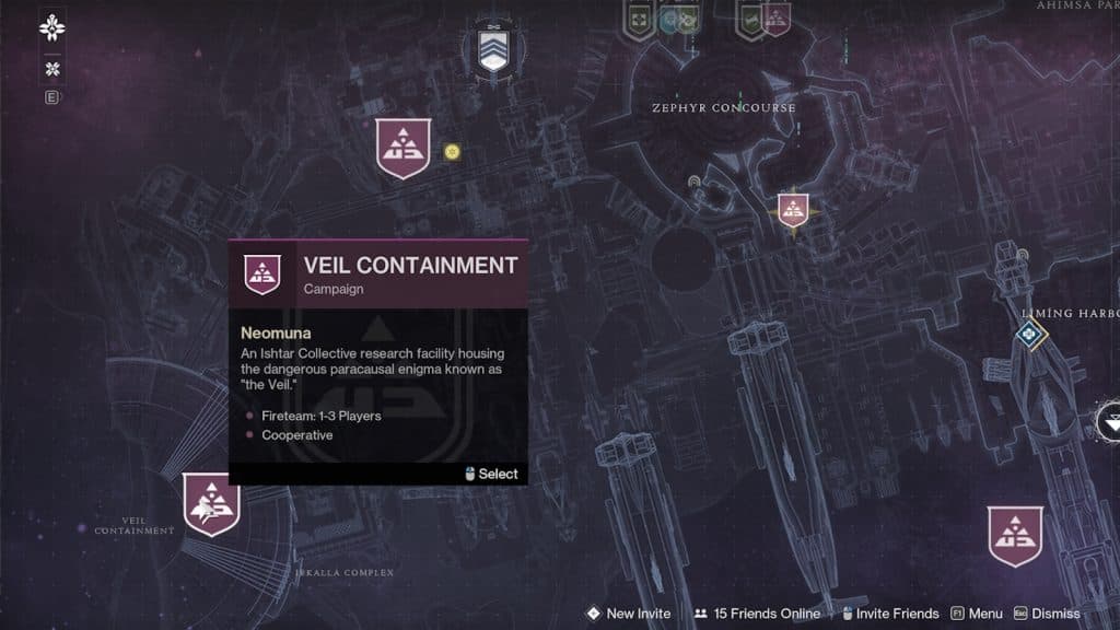 Veil Containment location in Neomuna.
