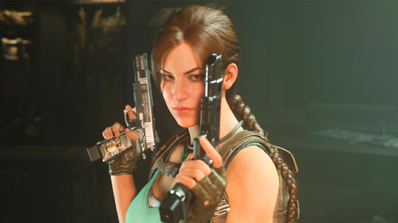 Lara Croft Operator in Call of Duty
