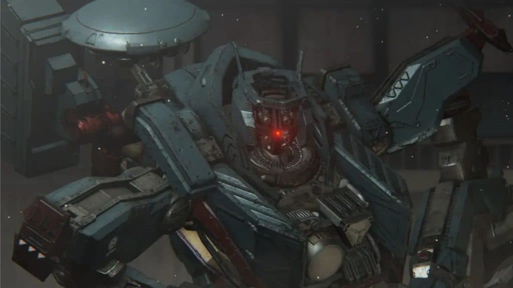up close of mech in armored core 6