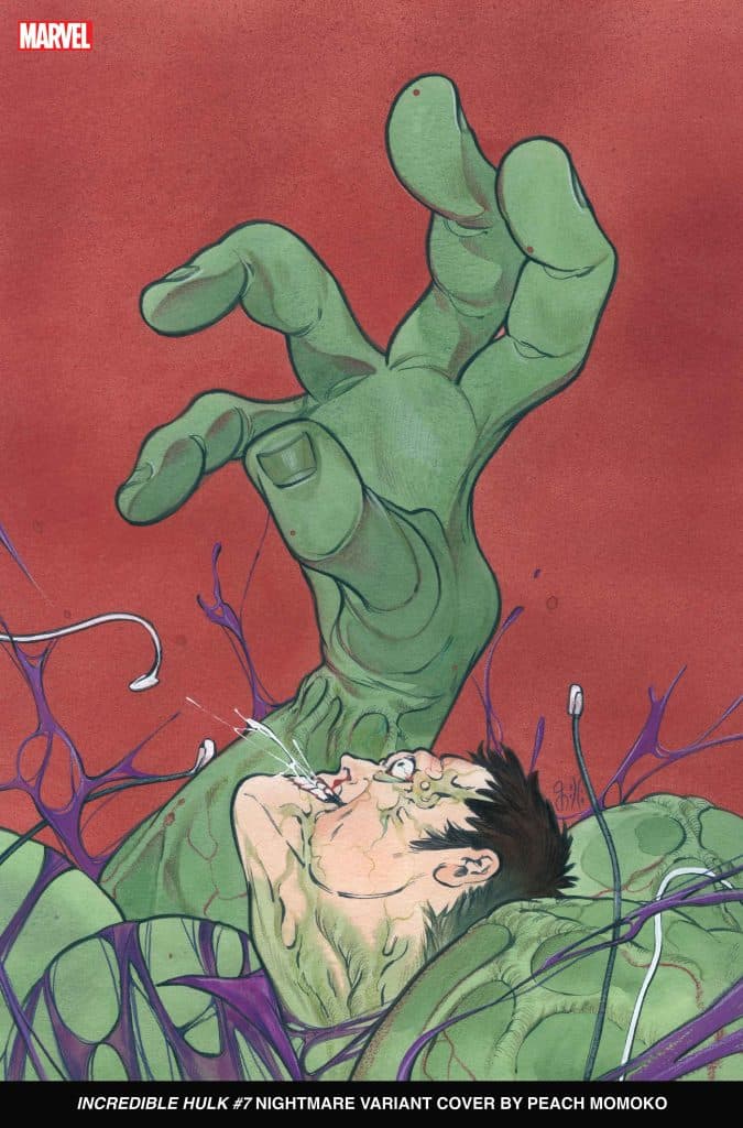 Incredible Hulk Nightmare variant cover by Peach Momoko
