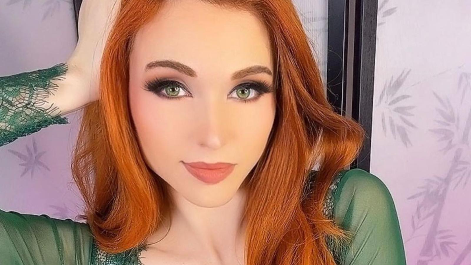 of model amouranth poses for camera