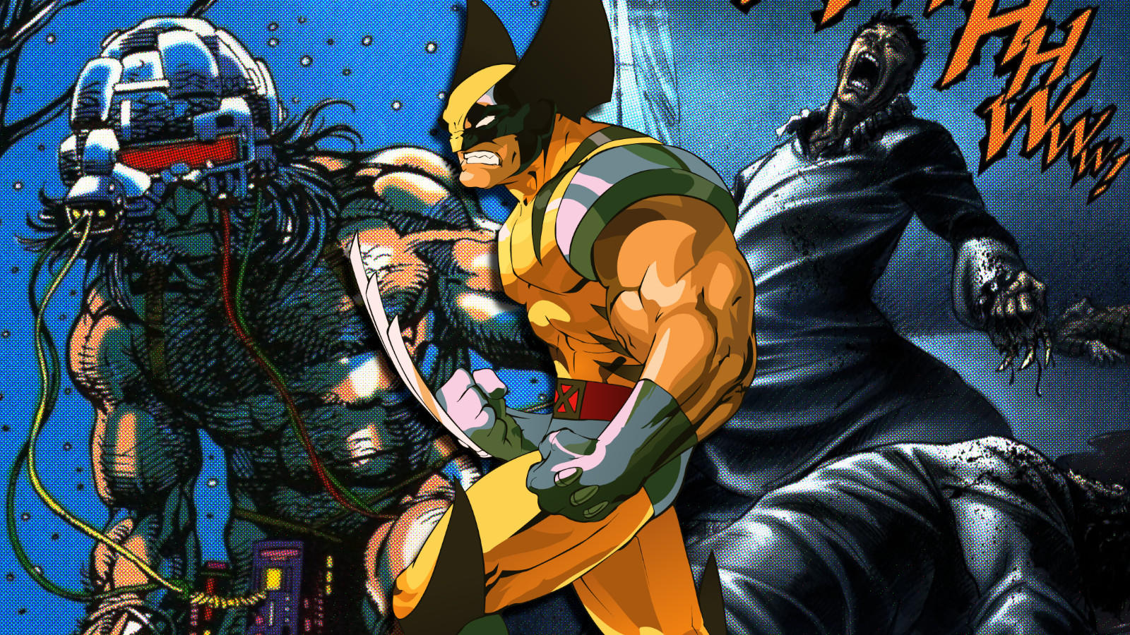A collage of Wolverine throughout the years