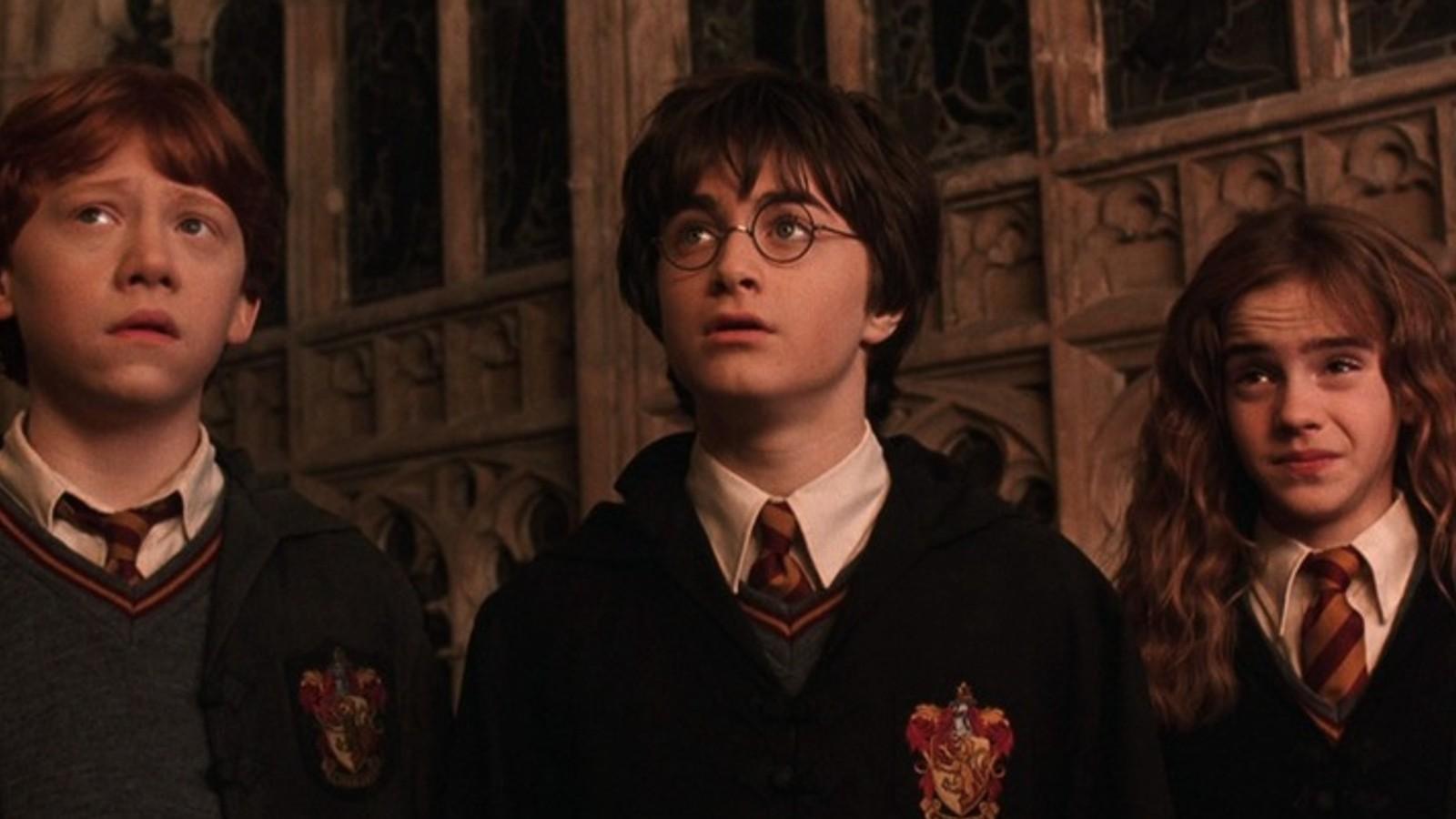 Rupert Grint, Daniel Radcliffe, and Emma Watson in Harry Potter