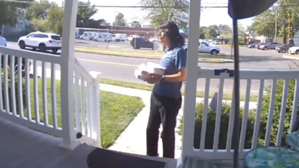 A Domino's delivery driver creates tension with customer.