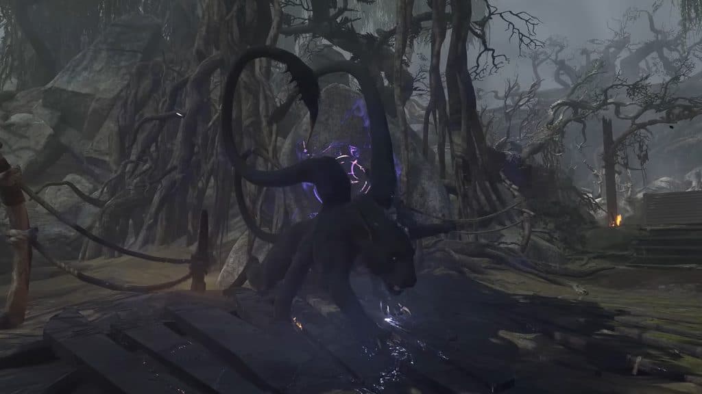 A screenshot of a player transforming into a Displacer Beast in Baldur's Gate 3