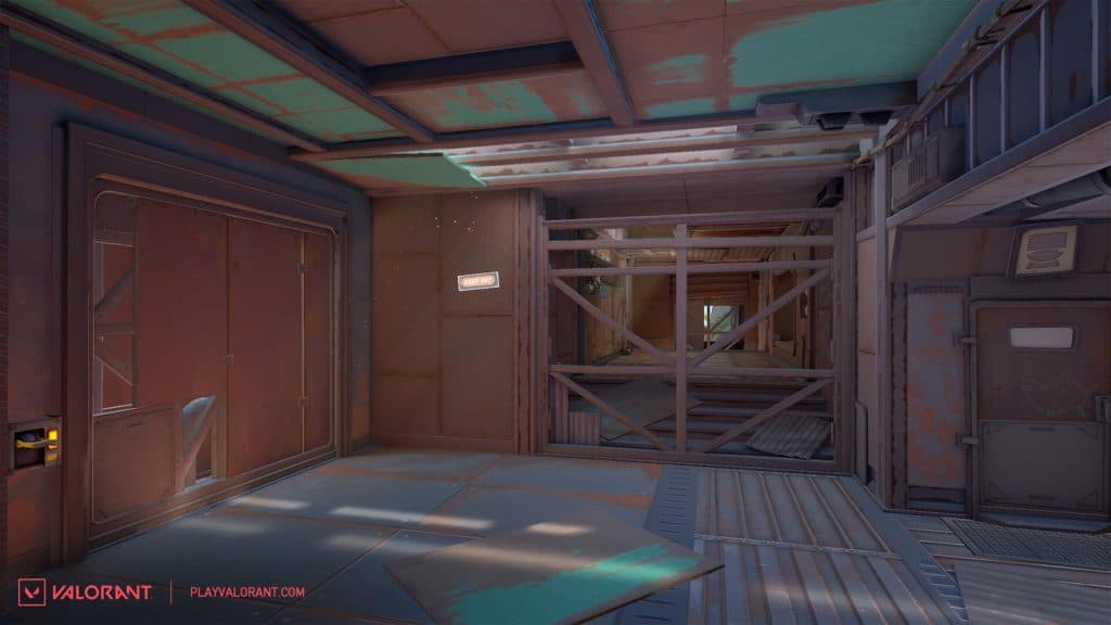 an image of blocked off A Hall in Breeze map in Valorant