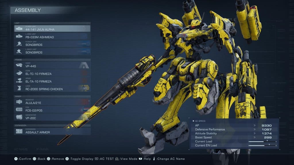 Armored Core 6 Cataphract boss build