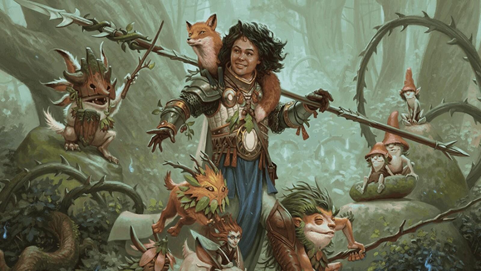 MTG Virtue and Valor Decklist - Ellivere is surrounded by forest friends