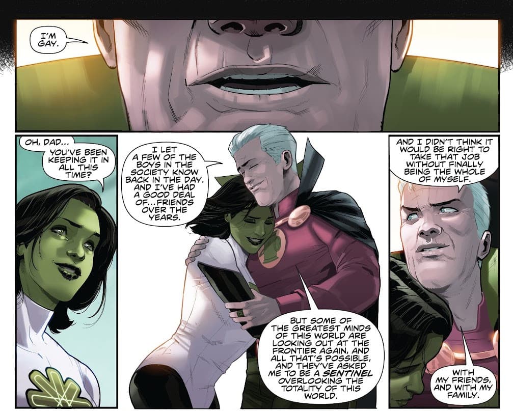 Alan Scott comes out as gay to Jade and Obsidian