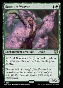 MTG Virtue and Valor Decklist - a Dryad is covered in blossoms