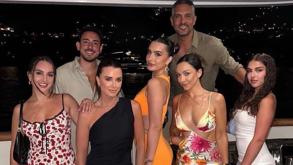 Kyle Richards and her family on vacation in Italy.