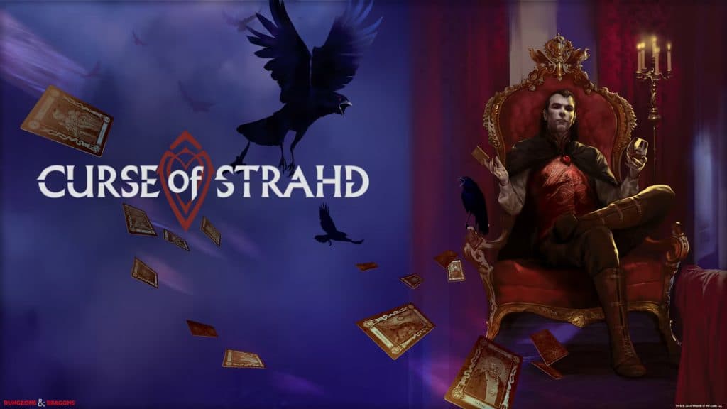 DnD source books - vampire lord strahd sits on his throne